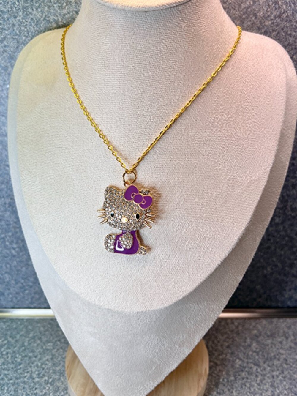 Hello Kitty | Gold-Tone Crystal Pendant Necklace